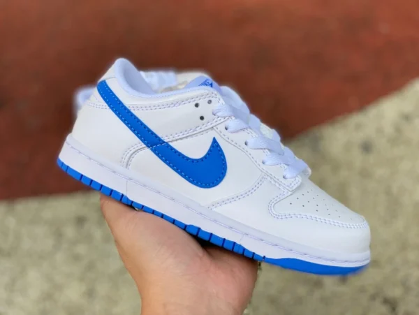 ダンク 白と青 子供靴 ナイキ Nike dunk low GS ビッグ 子供用 スポーツ 通気性 カジュアル シューズ DH9756105