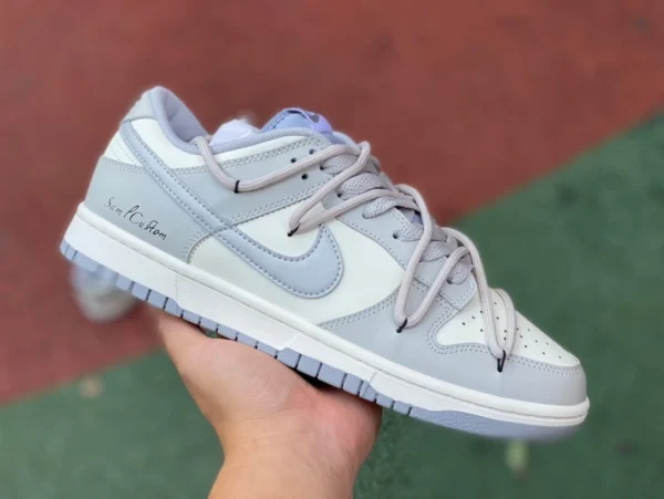 ダンク ストラップ グレーと白 Nike Dunk Low ナイキ グレーと白のロートップ レトロ カジュアル スニーカー DJ6188003