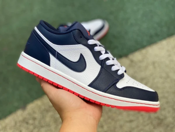 AJ1 ミッドナイトブルー ロー ピュアオリジナル NIKE AIR JORDAN 1 LOW ロートップ レトロ バスケットボール シューズ ミッドナイトブルー 553558481