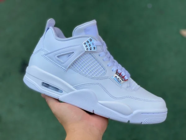 AJ4 シルバーカット ピュア オリジナル エア ジョーダン 4 Pure Money AJ4 シルバー スニーカー 408452308497100