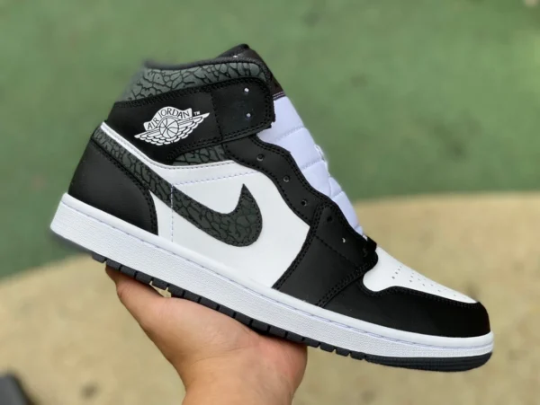 aj1mid 白黒バースト ピュアオリジナル エア ジョーダン 1 ミッド AJ1 白黒バースト パンダ ミッドトップ バスケットボール シューズ FB9911-001