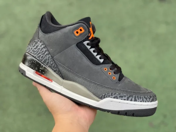 aj3 フィアー cp ピュアオリジナル エア ジョーダン 3 "フィアー" AJ3 グレー ブラック レトロ バスケットボール シューズ CT8532-080