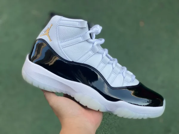 AJ11 ゴールドブリック LNM バッチ cp 純粋なオリジナルエアジョーダン 11 DMP AJ11 ホワイトブラックゴールドハイトップレトロバスケットボールシューズ CT8012-170