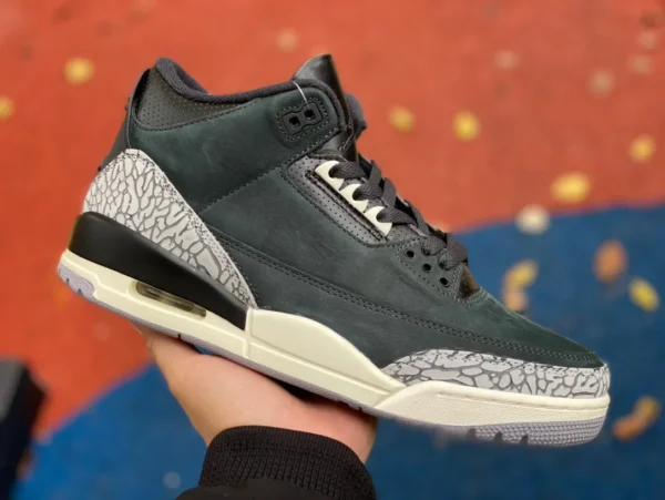 AJ3 白黒バースト ココナッツミルク ピュア オリジナル エア ジョーダン 3 AJ3 黒白バーストパターン ミッドトップ レトロ バスケットボール シューズ CK9246-001