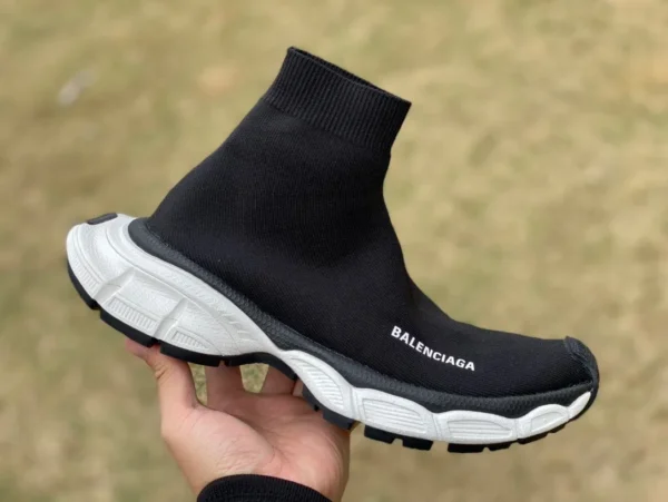 バレンシアガ 白黒ソックス ラウンドトゥバレンシアガ Balenciaga ラウンドトゥ ハイトップ ライフスタイル カジュアル シューズ メンズ ブラック