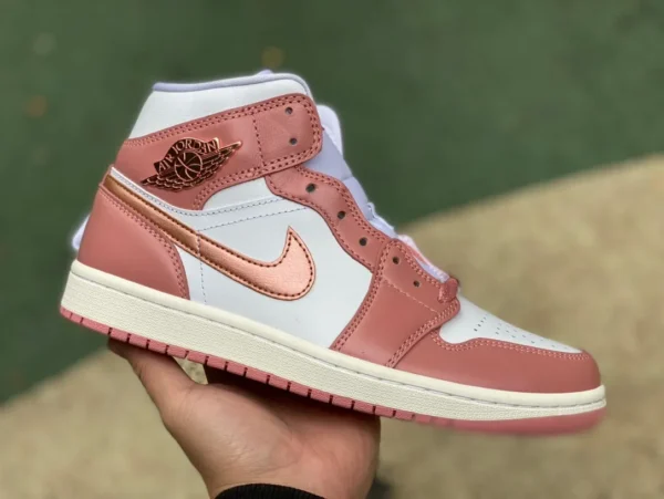 aj1mid ローズピンク ピュアオリジナル エア ジョーダン 1 ミッド SE AJ1 ピンク ローズ ピンク ミッドトップ レトロ バスケットボール シューズ FB9892-670