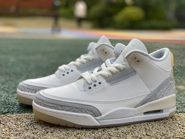 AJ3 ホワイト グレー イエロー アイボリー ピュア オリジナル エア ジョーダン 3 "アイボリー" レトロ ハイド アンド スニーク FJ9479-100