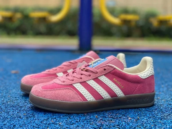 アディダス Adidas ピンクピュアオリジナル Adidas GAZELLE INDOOR ピンク デトレイン カジュアル スポーツシューズ T ヘッド IF1809