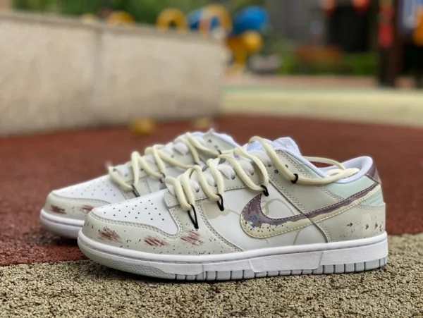 ダンク ストラップ オフホワイト グリーン Nike Dunk Low ロートップ カジュアル スニーカー DV0831-101