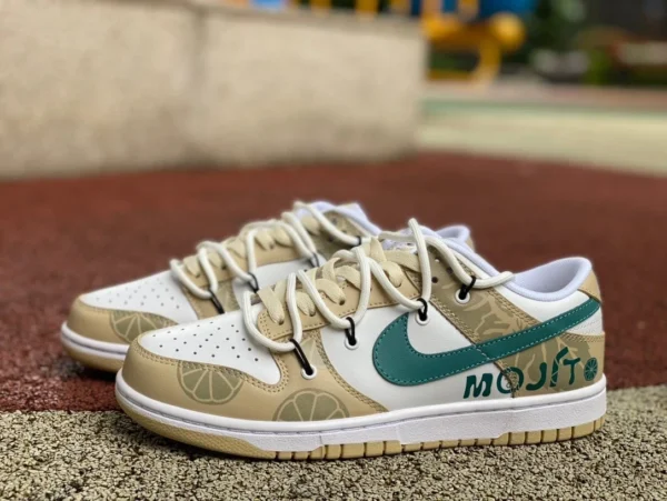 ダンク ストラップ ホワイト ブラウン グリーン Nike Dunk Low ローカット カジュアル スニーカー FD9911-101