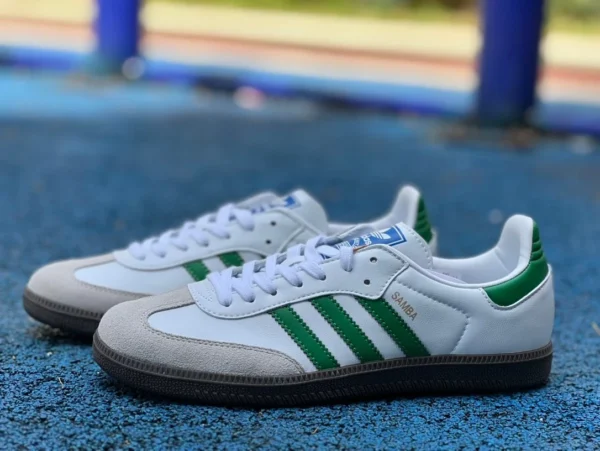 アディダス トレーニング ホワイト グレー グリーンチャンネル ピュアオリジナル adidas Originals Samba OG ホワイト グリーン カジュアル スニーカー IG1024