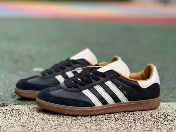 アディダス サンバJJ ブラック ブラウン S2 ピュア オリジナル JJJJound × Adidas Samba OG オフホワイト ロートップ レトロ 道徳トレーニング シューズ ID8707