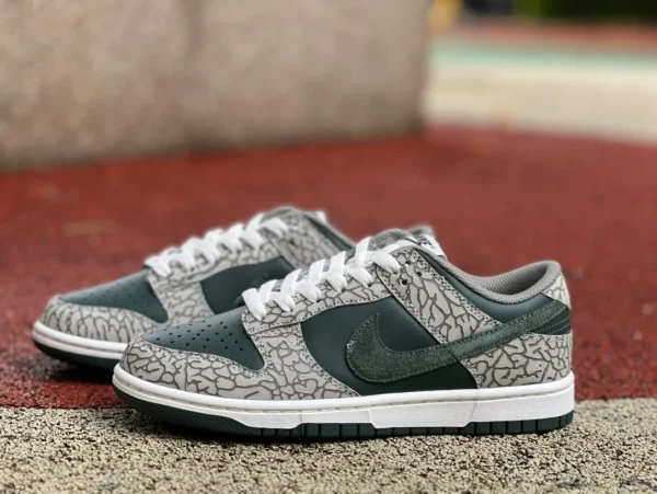 ダンク ストーン柄 グレー グリーン Nike Dunk Low グリーン ストーン柄 ロートップ スポーツ レジャー スニーカー HF4878-053