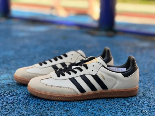 アディダス オリジナルス サンバ ベージュチャンネル ピュアオリジナル adidas Originals Samba 快適で多用途な衝撃吸収軽量ローカットスニーカー ベージュ ID0478