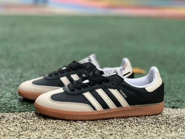 アディダスオリジナルス 黒と玄米のピュアオリジナル adidas Originals Samba OG 快適で万能なシンプルスニーカー IE5836