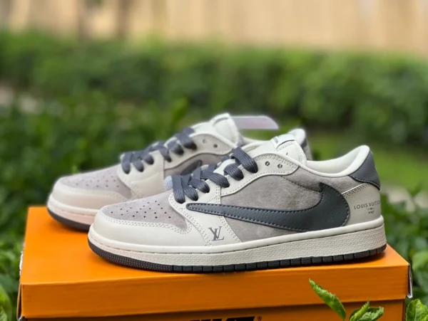 AJ1 バーブ ロートップ ジョイント LV グレー トラビス スコット x ジョーダン エア ジョーダン 1 ロー OG LX1988-102